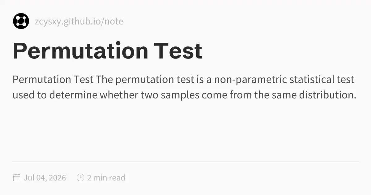 Permutation Testing Iq Test Permutation Test