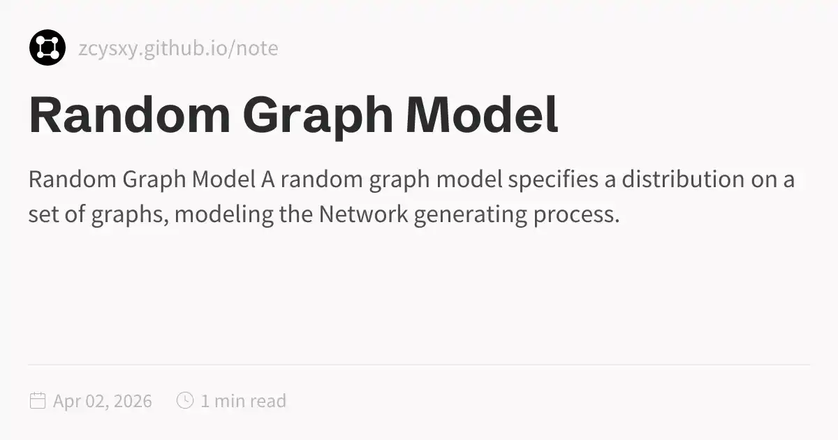 Rando Graph Random Graph Model